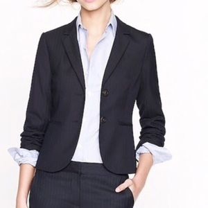 J Crew Navy Pinstripe Blazer